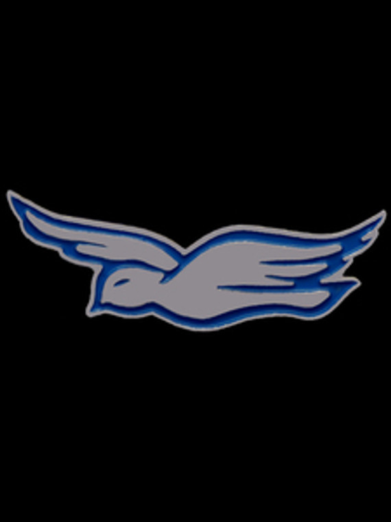 Mascot Lapel Pin - Blue & White Dove