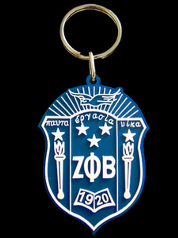 Zeta Shield PVC Key Chain
