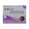 BD Embecta Veo Syringes 31g 3/10cc 6mm Half Unit Markings 100 Count BD Embecta Veo Syringes 31g 3/10cc 6mm Half Unit Markings 100 Count