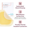 Dermafilm Hydrocolloid X-thin Wound Dressing With Grid, 6" X 6" [ 5 Pack ]