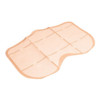 Super absorbent contour dressing applied over large wound area on leg or torso