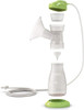 Mother using Ardo Calypso double electric breast pump with hands-free pumping bra at home