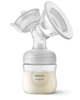 Mother using Philips Avent rechargeable pump cord-free while sitting on couch without wall outlet