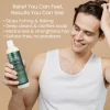 TriDerma tea tree shampoo lathering in hair – gentle cleanser that removes buildup without stripping moisture