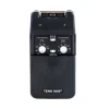 Close-up of Roscoe TENS 3000 analog controls – adjustable pulse width and rate dials with safety amplitude cap