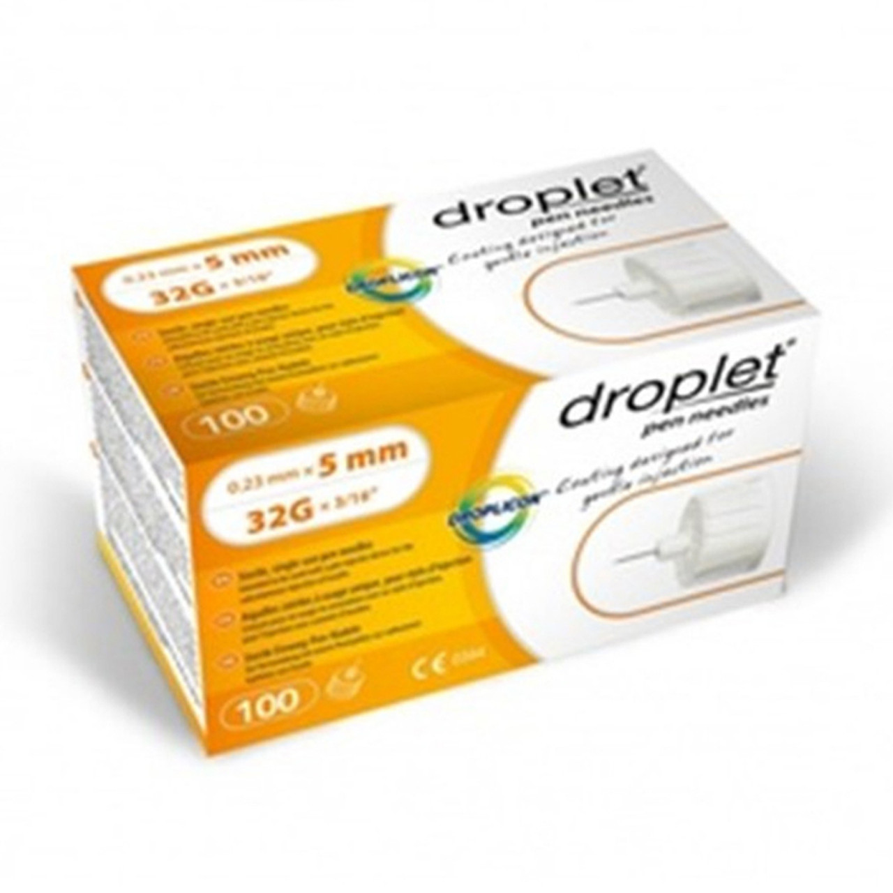 DROPLET PEN NEEDLES 31G 5MM – 100 pcs + DROPLET PEN NEEDLES 32G 6MM – 100  pcs ( free ) - Qasr Elteb