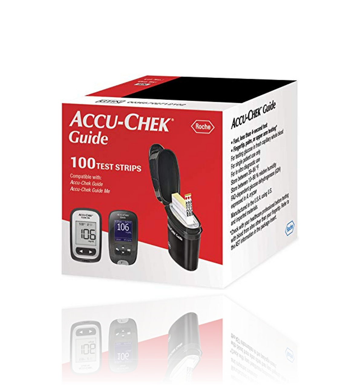 Buy Accu-Chek Guide 100 Test Strips For Glucose Care Online in USA at the  Best Prices