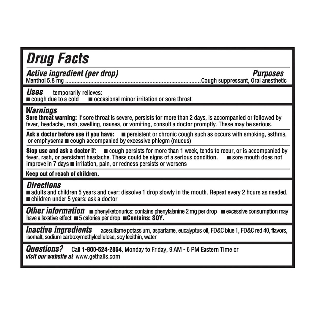 Buy Halls Sugar Free Cough Drops Mountain Menthol 70ct For Diabetic