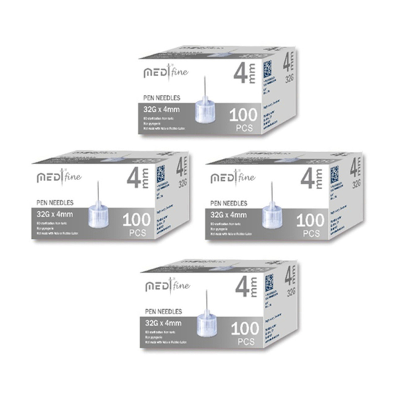  Medt - Fine Insulin Pen Needles (32G 4mm) - Diabetic Needles  for Insulin Injections, Ultra Fine Compatible with Most Diabetes Pens - 100  Ct, Pack of 1 : Health & Household