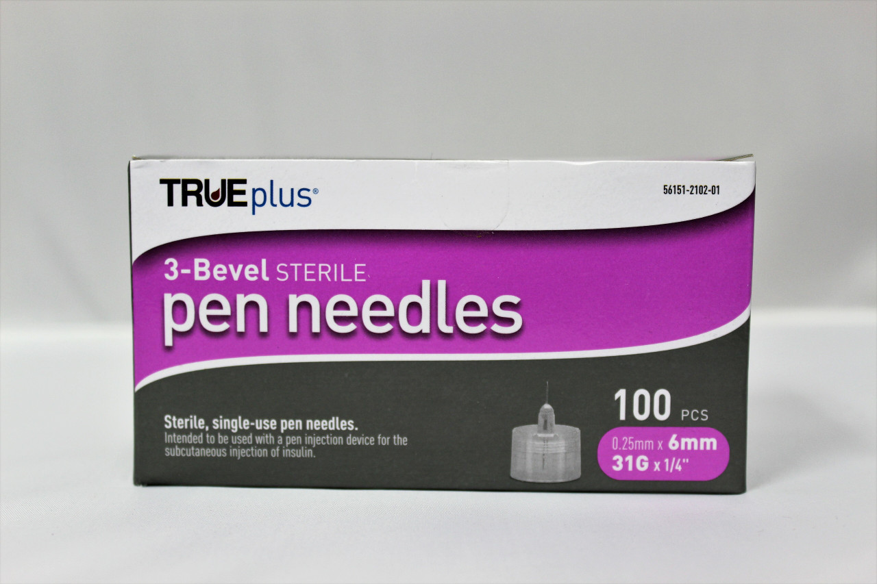 Easy Touch Pen Needles, 31g, 1/4 Inch (6mm) - Box of 100