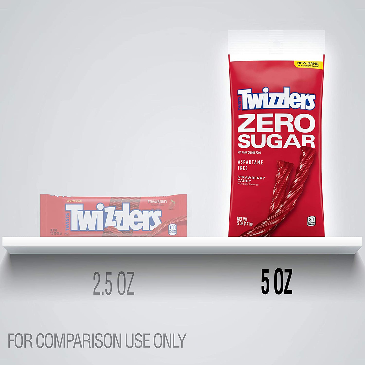 TWIZZLERS Zero Sugar Twists Strawberry Flavored Chewy Candy5 Oz Pack Medical Supply Corner