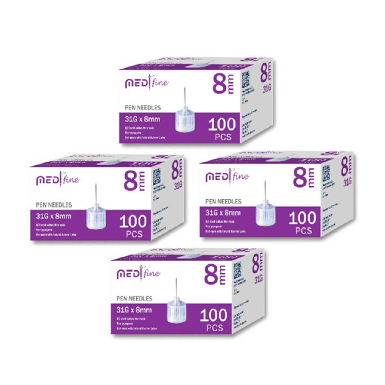 MedtFine Insulin Pen Needles (31G 8mm) 400 pieces
