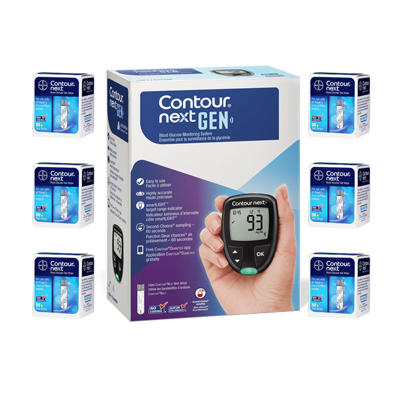 Buy Ascensia Bayer Contour Next ONE Meter [+] NEXT 300 Test Strips For  Diabetic Petient Online in USA at the Best Prices