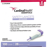 Cardinal Health Safety Lancet 28G Disposable For Glucose Care