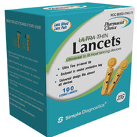  Clever Choice Pharmacist Choice Twist Top 33G Lancets 100/bx For Glucose Care