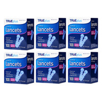 TRUEplus Universal Twist Top 28 Gauge 600 Lancets - 6 Box 100