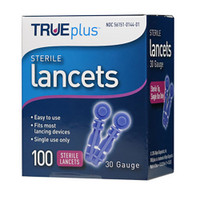 TRUEplus Universal Twist Top 30 Gauge Lancets - Box 100
