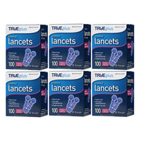 TRUEplus Universal Twist Top 30 Gauge 600 Lancets - 6 Box 100