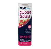TRUEplus Glucose Tablets Raspberry 10Ct