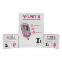 VQ PET H Blood Glucose Monitoring System for Pet Use Starter KIT with 100 Test Strips