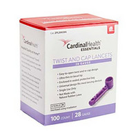 Cardinal Health Twist & Cap Lancets 28G - 100/BX