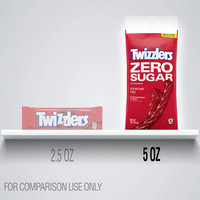 TWIZZLERS Zero Sugar Twists Strawberry Flavored Chewy Candy - 5 Oz Pack