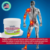TriDerma pain relief cream ingredients close-up – featuring Arnica, Boswellia and Tamanu Oil for natural anti-inflammatory benefits