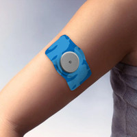 Overt FreeStyle CGM Flexible Patch with Ring - Camo Blue [5 pack] For Libre or Libre 2