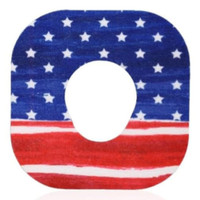 Overt Dexcom CGM Patch -Patriotic Design/Stars and Stripes [ 5 Pack ] For G7 and Stelo