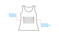 Overt Women's Work-It-Out Active Tank Top with Special Pockets for Insulin Pump Users