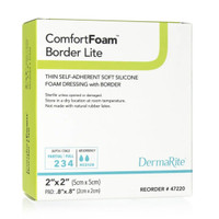 Comfortfoam Silicone Foam Border Lite Dressing, 2" X 2"