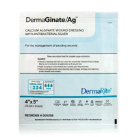 Dermaginate Ag Alginate Wound Dressing With Antibacterial Silver, 4" X 5"