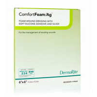Comfortfoam Ag Silicone Foam Non-border Dressing, 6" X 6"