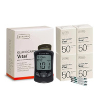 Arkray Glucocard Vital Meter with Vital 200 Test Strips