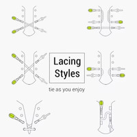 Overt Elastic No Tie Shoelaces. Silicone shoe straps for sneakers, dress shoes, eyelet shoes. Easy wear!