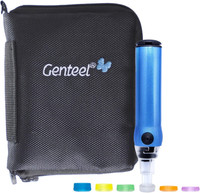 Genteel Plus No Prick Pain Vacuum Lancing Device for Diabetes Testing Blood Sugar Glucose - Black