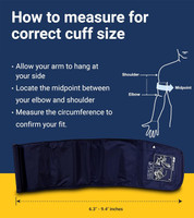 A & D Cuff Blood Pressure Monitor With AC Adaptor 6.3" - 9.4" Small Cuff