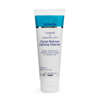 TriDerma Facial Redness Calming Cleanser tube front view – gentle face wash for sensitive skin with AP4 Aloe Vera