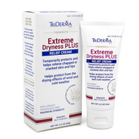 TriDerma Extreme Dryness PLUS Relief Cream 2.2 oz tube – maximum strength skin protectant for severely dry, cracked skin with AP4 Aloe and Allantoin