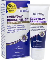 TriDerma Everyday Bruise Relief Healing Cream 2.2 oz tube – fast-acting bruise cream with Arnica, Vitamin K and AP4 Aloe