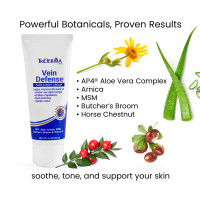 TriDerma Vein Defense cream with optical blur reflectors – provides immediate improvement in skin tone appearance