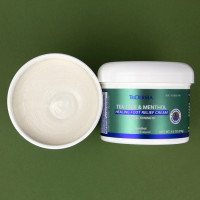 TriDerma Tea Tree & Menthol Healing Foot Relief Cream 9.5Oz Jar