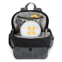 Complete Swing Maxi kit including pump, PersonalFit Flex shields, bottles, tubing, backpack with cooler, and accessories
