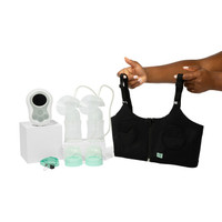 Motif Duo breast pump with hands-free pumping bra bundle showing complete kit on white background