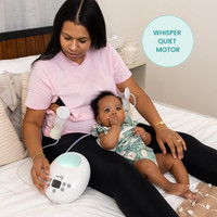 Complete Motif Luna kit including pump unit, breast shields, bottles, tubing, and power adapter