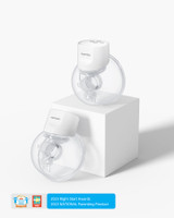 Momcozy S12 Pro double wearable breast pump kit with two pumps and complete accessories on white background