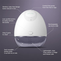 Elvie pump fitting discreetly inside bra for hands-free pumping