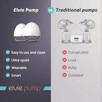 Ultra-quiet operation of Elvie pump shown with sleeping baby nearby