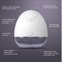 Elvie app on smartphone showing real-time milk monitoring and pumping history