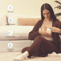 Warming breast shield technology gently warming breast to baby's natural temperature